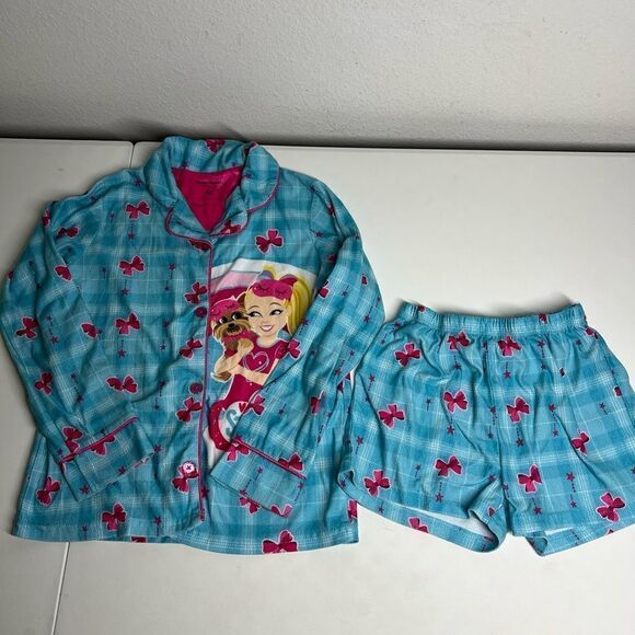 Girls Nickelodeon size M Two piece pajama set “The Snuggle is Real”  Dog & Bows - Picture 1 of 11